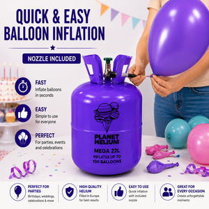 Europe-Filled 22L Disposable Helium Cylinder for <b>Large</b> Events – Wholesale Bulk Supply - Product Image 3