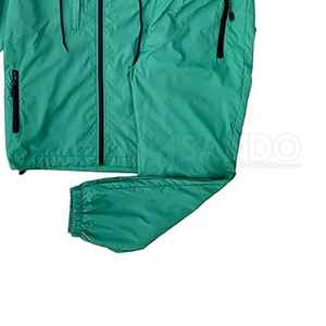 Premium personnalisé blanc hommes hiver décontracté coupe-vent Jogging costume deux pièces ensemble nylon tissu - Product Image 2