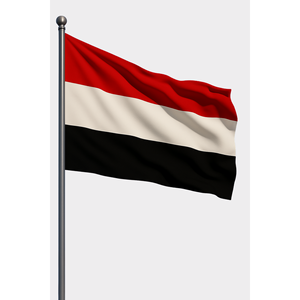 Bandera de Yemen para Exteriores, Impresa Digitalmente, Estilo Bandera, Hecha de Poliéster Resistente con Asta de Aluminio - Product Image 1