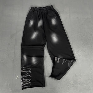 กางเกงกีฬาเอวยางยืดโอเวอร์ไซส์สำหรับผู้ชายกางเกงวิ่งจ็อกกิ้งกางเกงกีฬาขากว้างหนาออกแบบโลโก้โรงงานได้ตามต้องการ - Product Image 3