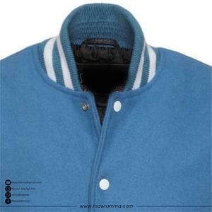 Veste universitaire en laine et polyester 100% pour homme, sur mesure, vente en gros, streetwear de luxe, patchwork, lettre sur le devant, bomber, OEM, haute qualité - Product Image 2