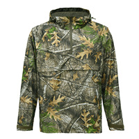 Veste coupe-vent à capuche de haute qualité pour la chasse au cerf, la randonnée et la pêche, en softshell imprimé camouflage imperméable, couleur orange camouflage