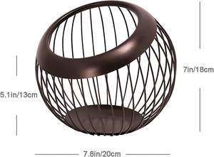 Handcrafted Beautiful <b>Round</b> Metal Wire <b>Basket</b> Multipurpose Storage for Home and Kitchen Use - Product Image 5