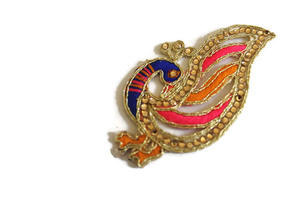 Elegantes parches de piedra en forma de pavo real, accesorios para vestidos bordados, diseño de moda hecho a mano con cuentas y decoración de tela - Product Image 4