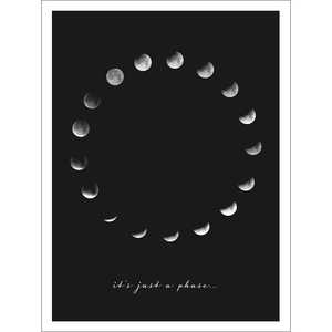 Impresión Artística Minimalista de Fases Lunares, Diseño de Naturaleza Muerta - Product Image 1