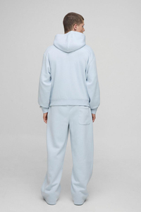 OEM nuevo diseño de los hombres transpirable de talla grande patrón sólido conjuntos de dos piezas Activewear venta al por mayor con capucha chándales con cordón calle - Product Image 2