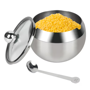 Azucarero de acero inoxidable con diseño martillado, azucarero de acero inoxidable, nuevo tarro de azúcar para condimentos de cocina, el mejor precio - Product Image 5