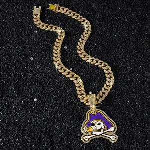 Colgante de Calavera Pirata de Plata 925 con Moissanita, Chapado en Oro de 14K de Alta Calidad, Joyería Hip Hop Personalizada, Regalo para Fans - Product Image 5