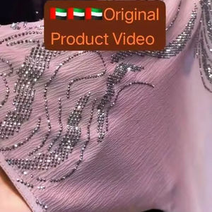 Ropa musulmana tradicional islámica elegante y modesta para mujer islámica hermosa Kaftan nupcial Abaya estilo Dubai-accesorio incluido - Product Image 5