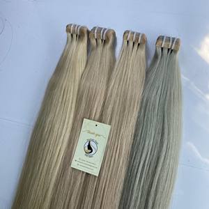 Cinta Ins de onda cruda alineada con cutícula completa eslava rusa europea de Color personalizado extensión recta de hueso dibujado doble humano alto - Product Image 1