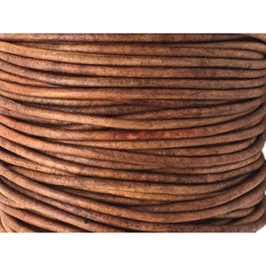 Wholesale 4mm Vintage Genuine Leather Round Cord Handmade Customized Color & Size <b>Jewelry</b> Making <b>Findings</b> for Bracelet Making - Product Image 5