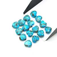 Pierre précieuse turquoise en forme de cœur de 10 mm, pierre sculptée en vrac, vente en gros pour la fabrication de bijoux, fournisseur de pierres précieuses, bijoux en vrac