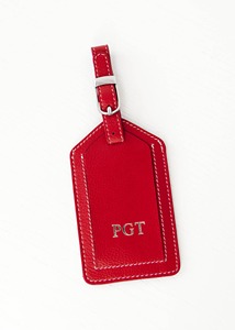 Étiquette de bagage en cuir véritable de luxe coloré cadeau de voyage de style rabat traditionnel pour lui LLT-0081B - Product Image 6