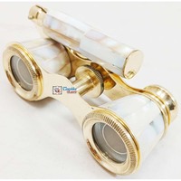 Gafas de ópera de latón con nácar-Binocular náutico Binocular de latón marítimo Aventuras atemporales y Regalos memorables