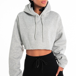 Nueva tendencia, sudaderas con capucha cortas para mujer, sudaderas con capucha con hombros descubiertos elegantes para mujer, sudaderas con capucha cortas de alta calidad para mujer - Product Image 1