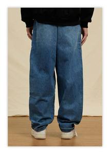 Nouveau pantalon en jean décontracté pour homme, style hip-hop, jean ample à effet laser, streetwear, jean baggy - Product Image 4