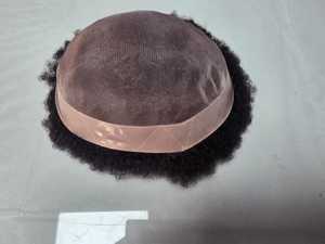 Peluca de Cabello Humano Indio 100%, Estilo Afro, con Ondas Sueltas y Profundas, Resistente al Agua, Base Mono BD - Product Image 2