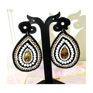 Pendientes de cuentas para mujer más vendidos en forma de emoción para fiesta, compromiso, boda, festival, ocasión, compra ahora a un precio asequible - Product Image 1