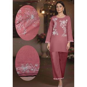Conjunto de Traje de 2 Piezas Bordado a Mano para Mujer de FUBOR - Product Image 4