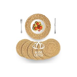 Napperon en jacinthe fait main écologique Napperon en rotin Service en jonc de mer Vente en gros Carré Rond Eau Personnalisé - Product Image 1