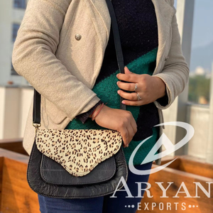 กระเป๋าสะพายพาดลำตัวหนังขนสัตว์พิมพ์ลายสัตว์สไตล์ตะวันตกกระเป๋าสะพายหนังแฟชั่นคุณภาพสูงใหม่ - Product Image 1