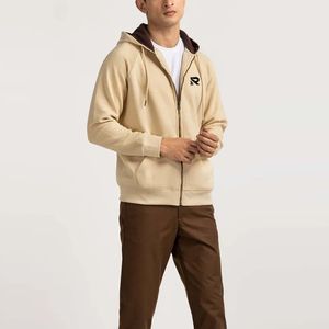 Sudadera con capucha y cremallera para hombre Nuevo estilo 100% Algodón Ropa de invierno Logotipo personalizado Precio al por mayor Impresión digital Teñido liso - Product Image 6