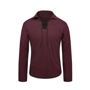 Nouvelles chemises Jacobite Ghillie Kilt 100% tissu sergé de coton avec col montant et fermeture à bouton en corne - Product Image 5