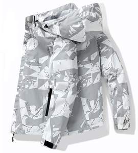 Conjunto Deportivo Familiar de Lona con Cuello Alto, Chaqueta Cortavientos Impermeable y Transpirable con Cremallera para Invierno, Unisex, para Montañismo - Product Image 1