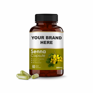 Capsules de séné d'extrait de plante de haute qualité de marque privée OEM | Végétalien | Supplément de séné (60,90,120 capsules) - Product Image 1