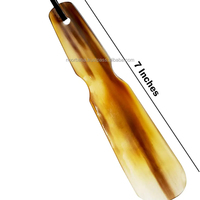Chausse-pied en corne de buffle polie et agate, design cœur, forme allongée, qualité supérieure, idéal pour cadeau de mariage