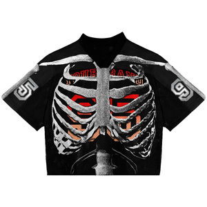 Haute qualité rétro maillot de football léger Streetwear surdimensionné américain maille maillot Football personnalisé nom de l'équipe - Product Image 2