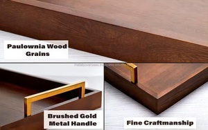 Venta al por mayor Bandeja de madera de acacia Bandeja de desayuno de forma cuadrada con asas de metal Pulido a mano a los mejores precios - Product Image 3