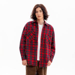 Chemise à carreaux à manches longues décontractée personnalisée 75% coton 20% polyester - Product Image 2