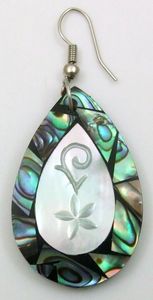 Pendientes de joyería de concha de abulón de concha de inspiración de lujo para niñas pendientes de concha de perla natural pendientes de tuerca chapados en oro - Product Image 5