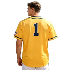 Maillot de baseball pour hommes, chemises décontractées à boutons, manches courtes, uniforme de sport d'équipe actif - Product Image 3