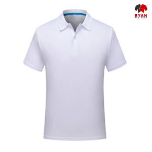 RYAN PRO GEAR Custom Men's Polo <b>Shirts</b> Front Custom Logo Anti-Wrinkle Knitted Viscose/Polyester Fabric <b>Half</b> Sleeve OEM Service - Product Image 5