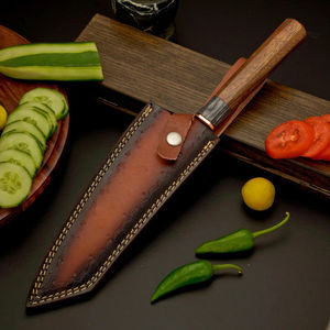 Couteau de chef professionnel fait à la main en acier inoxydable, manche en cuivre, lame ultra-affûtée, collection de luxe pour la cuisine et l'extérieur, cadeau pour chef, OEM - Product Image 6