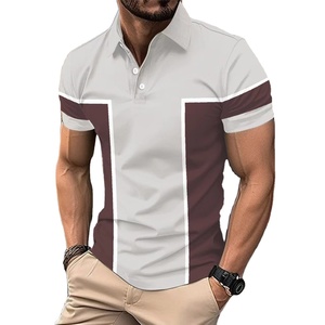 เสื้อโปโลผ้าไอซ์ซิลค์แขนสั้นสำหรับผู้ชายเสื้อยืดผ้าแจ็คการ์ดปกแบบไม่ใช้เหล็กเสื้อลำลองสำหรับนักธุรกิจวัยรุ่นยอดนิยม - Product Image 2