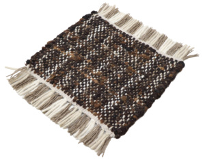 Tapis moderne abstrait marron texturé épais réversible Jute coton tissé à la main sans support pour la maison salon prière voyage - Product Image 5