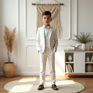 ชุดงานแต่งงานของเด็กผู้ชายชุดสูทปาร์ตี้สำหรับสุภาพบุรุษชุดทางการสำหรับเด็กวัยรุ่นเด็กวัยหัดเดิน - Product Image 4