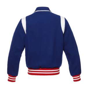 Chaqueta de cuero con bordado de logotipo personalizado OEM 2022 para hombre Vintage de lujo transpirable y de talla grande invierno con punto - Product Image 3