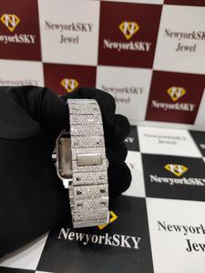 Nouveau luxe mode unisexe montres-bracelets VVS Moissanite diamant clouté mouvement automatique acier matériel bijoux pour cadeau - Product Image 5