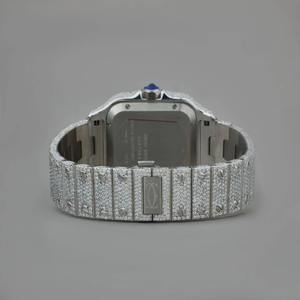 Montre automatique Hip Hop haut de gamme entièrement sertie de moissanite VVS de qualité diamant, cadran romain arc-en-ciel, pour professionnels - Product Image 2