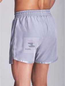 Pantalones cortos de gimnasio para hombre al por mayor, pantalones cortos atléticos con patrón sólido, cintura elástica, pantalones cortos transpirables informales ecológicos con bolsillos para correr - Product Image 5