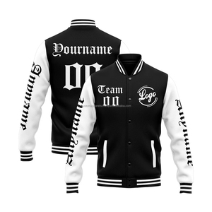 Custom Wool <b>Varsity</b> <b>Jacket</b> with Leather Sleeves Wholesale Unisex Letterman <b>Jacket</b> with Embroidery - Product Image 1