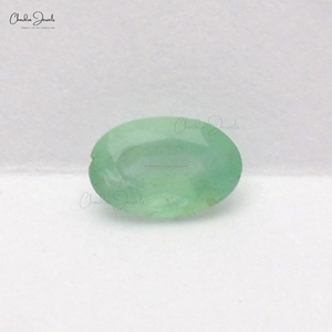 Esmeralda de Zambia natural, piedra preciosa de corte ovalado de 6x4mm para la fabricación de joyas, piedra preciosa suelta facetada de Esmeralda, proveedor mayorista de India - Product Image 2