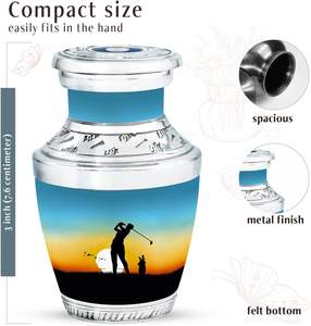 Mini urnas de Golf de nuevo diseño de Metal para cenizas humanas, hombres y mujeres adultos, urna pequeña para cenizas, urna de tamaño personalizado para adultos - Product Image 2
