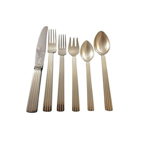 New lining design brass casting cutlery <b>set</b> with shiny polish unique design <b>flatware</b> <b>set</b> of 6 for restaurant hotel - Product Image 1
