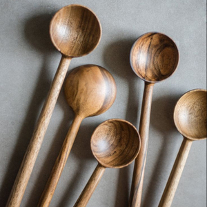 Handcrafted Long Handle <b>Wooden</b> Soup Ladle Natural Wood Cooking And Serving <b>Spoon</b> <b>Set</b> Non Stick Kitchen Utensils - Product Image 1