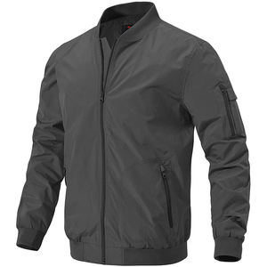 2025 nouvelle veste Bomber de qualité supérieure pour hommes et veste décontractée couleur unie Bomber veste - Product Image 5